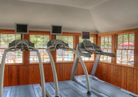 Treadmills Overlooking Pool Area
