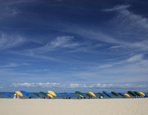 Beach View with Umbrellas